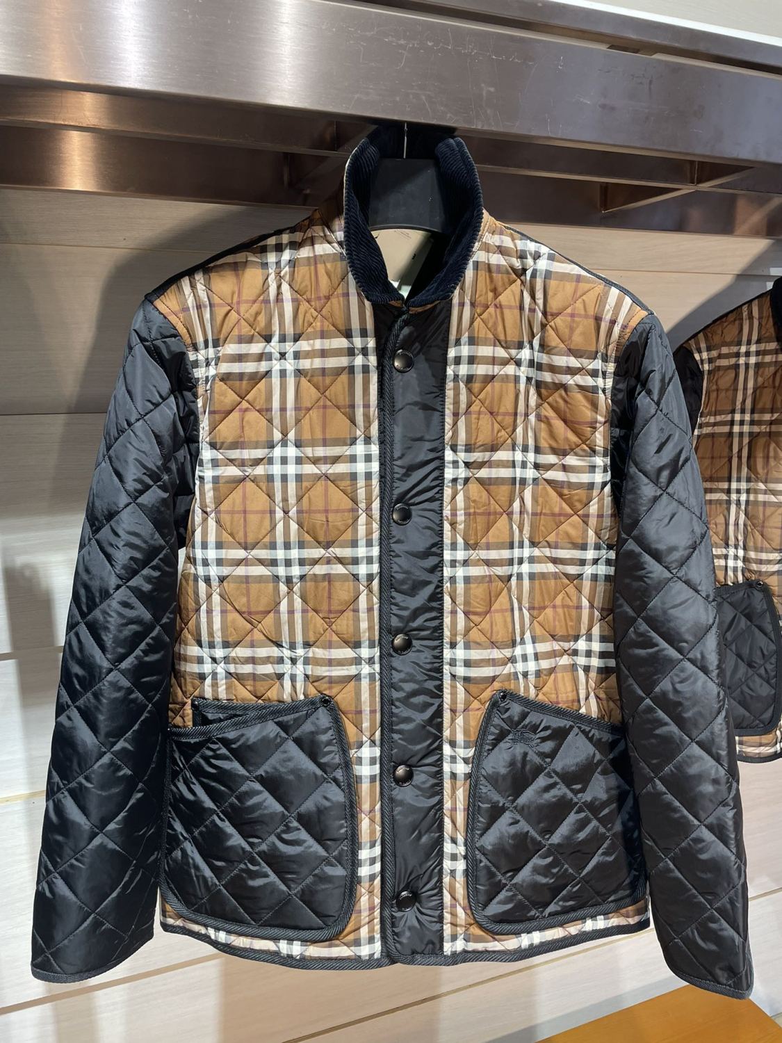 Burberry Men's And Women's Fall And Winter Color Blocking Plaid Print Single Breasted Loose Casual Long Sleeved Jacket #73144