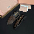 MiuMiu Coffee Leather Slingback Loafers #386850