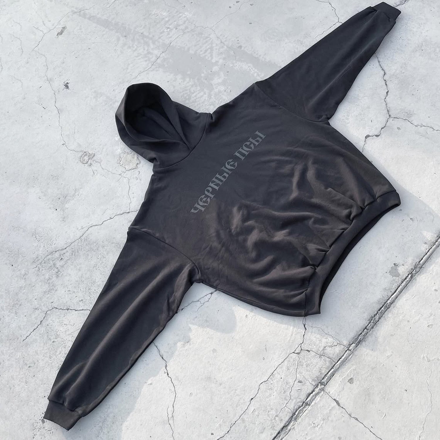 Yeezy X Gosha Kanye Russian Black Dog Grey Black Hoodie Sweatshirt Men's And Women's Spring Autumn High Street Hip Hop Hooded Pullover Hoodie Ngvp #1869