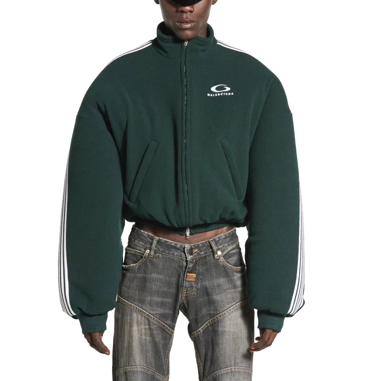 Balenciaga  Men's And Women's Fall/Winter Casual Fashion Ring Letter Color Block Zipper Jacket #78585