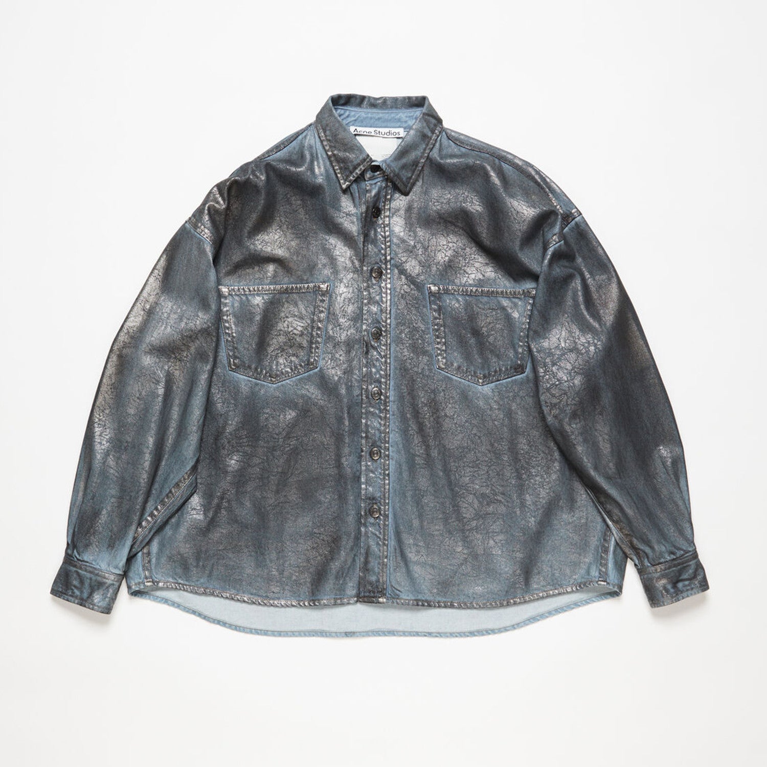 Acne Studios Men's Women's Spring And Autumn Loose Denim Long Sleeve Lapel Cotton Shirt Casual Straight Denim Pants Ngvp #9387
