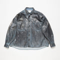 Acne Studios Men's Women's Spring And Autumn Loose Denim Long Sleeve Lapel Cotton Shirt Casual Straight Denim Pants Ngvp #9387