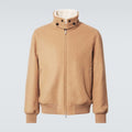 Brunello Cucinelli Men's Spring/Autumn Double-Chain Head Zipper Solid Color Detachable Collar Long Sleeve Pilot Jacket Ngvp #2291