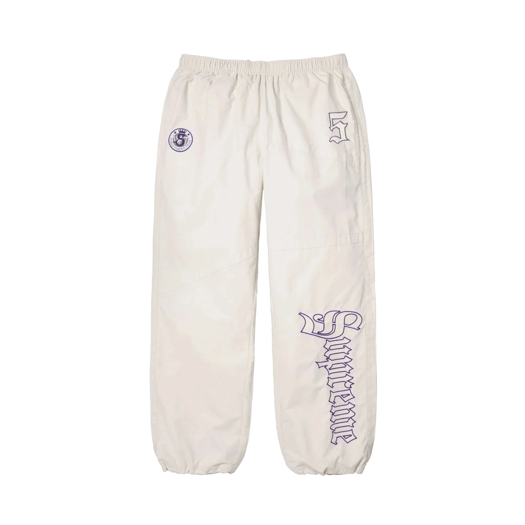 Supreme SS25 WEEK12 Old English Track Jacket Men's And Women's Spring/autumn Logo Pattern Patchwork Zipper Stand-up Collar Long-sleeved Jacket And Sweatpants Pants Set Suit #77832