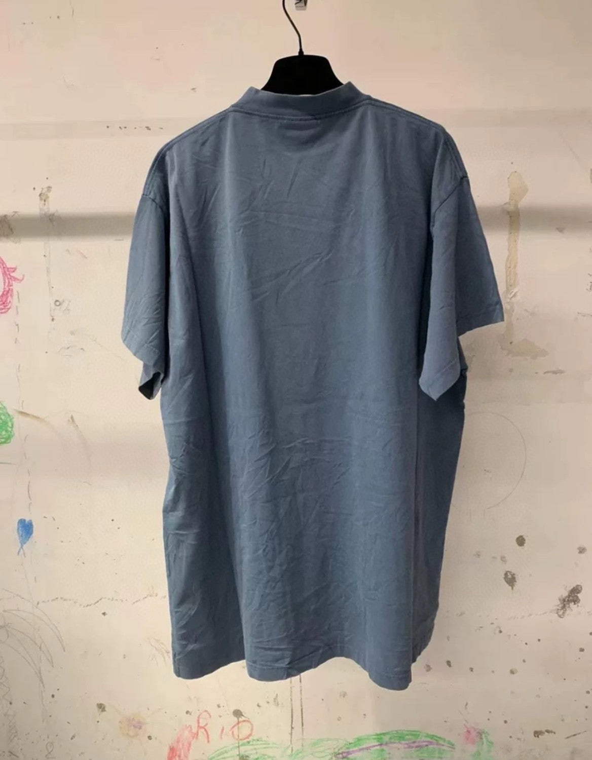 Balenciaga Men's Summer Letter Logo Print Round Neck Regular Fit Short Sleeve T-Shirt #72973