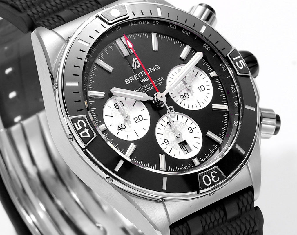Breitling Silicone Bracelet Mechanical Watch #96675