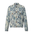 Louis Vuitton Men's Women's Spring And Autumn Cotton Denim Jacquard Embroidered Flower Denim Jacket Lapel Casual Jacket #99381