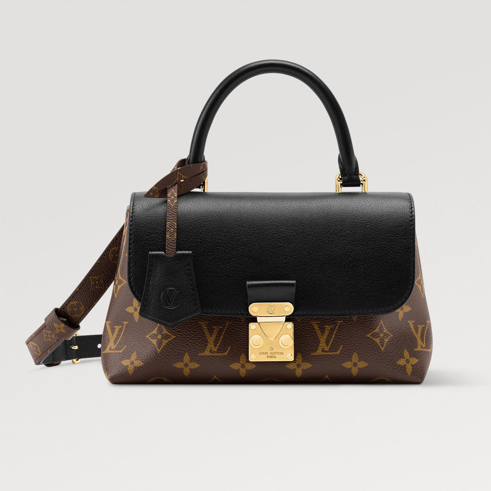Louis Vuitton LV Women's Madeleine BB Brown Monogram Leather Mix Tote Shoulder Crossbody Bag â€?Fashionable Retro Mini Bag Bags M27511 #82887A