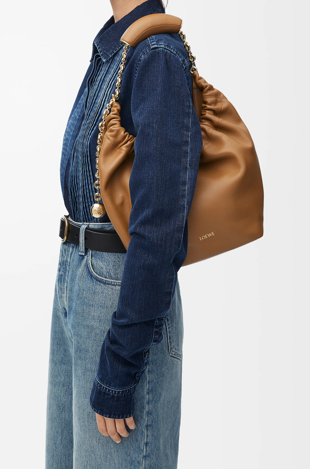 Loewe Women's Small Soft Napa Lambskin Squeeze Handbag Logo Solid Color Adjustable Shoulder Strap Crossbody Tote Bag Bags 0010948040 #81756