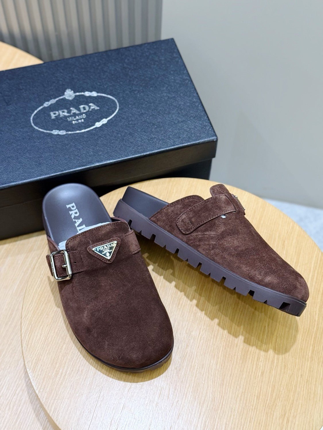 PRADA Suede Mules #384747