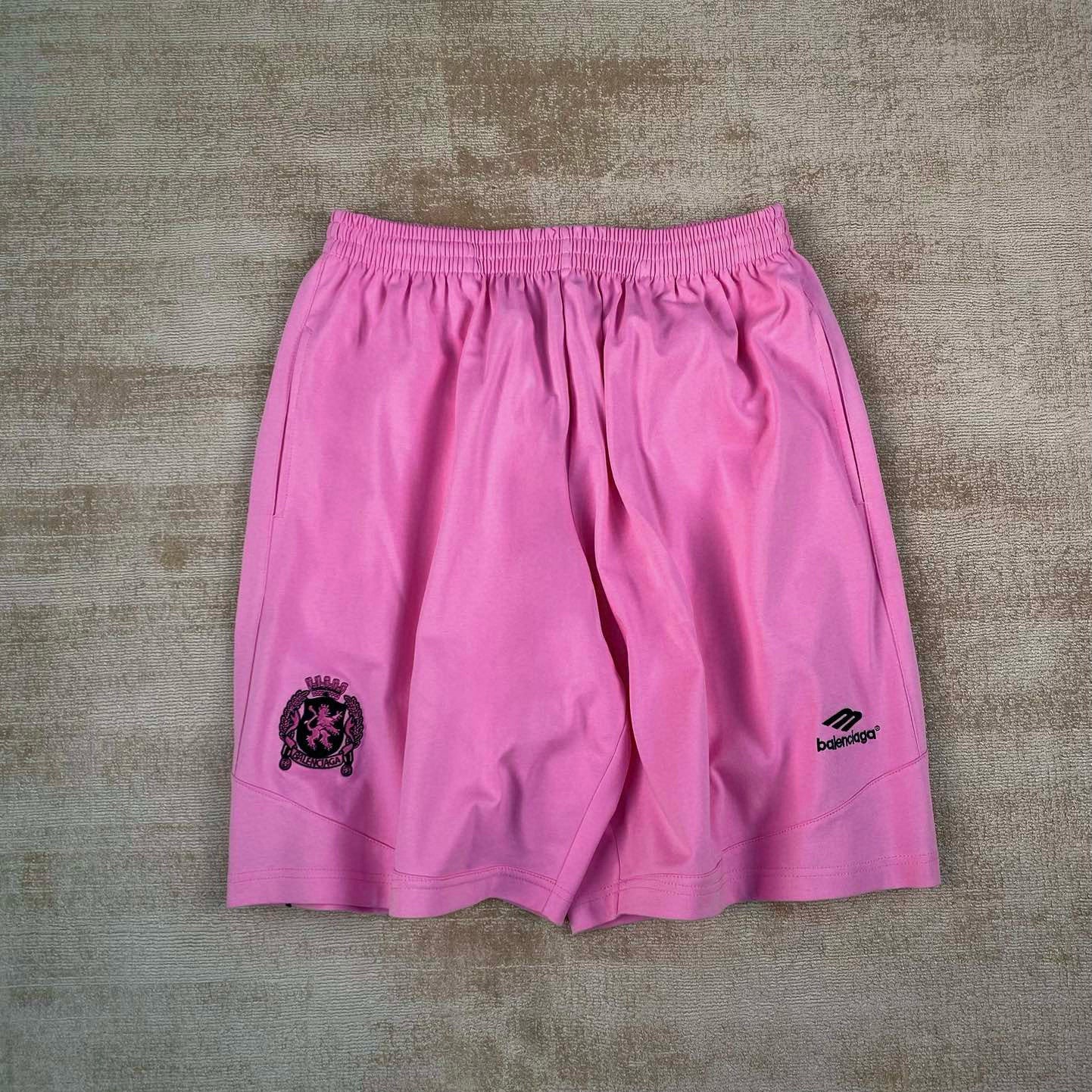 Balenciaga Men's Summer Solid Color Elastic High Waist Loose Fit Casual Shorts Pants #98489