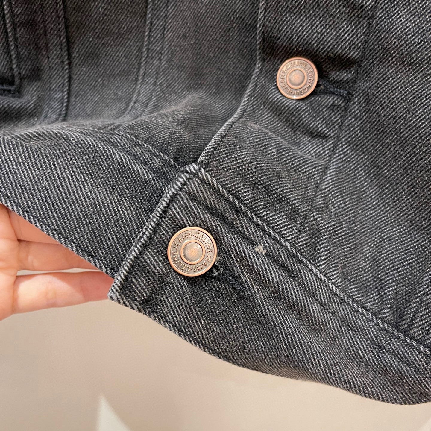 Celine Denim Hooded Jacket Black #95173