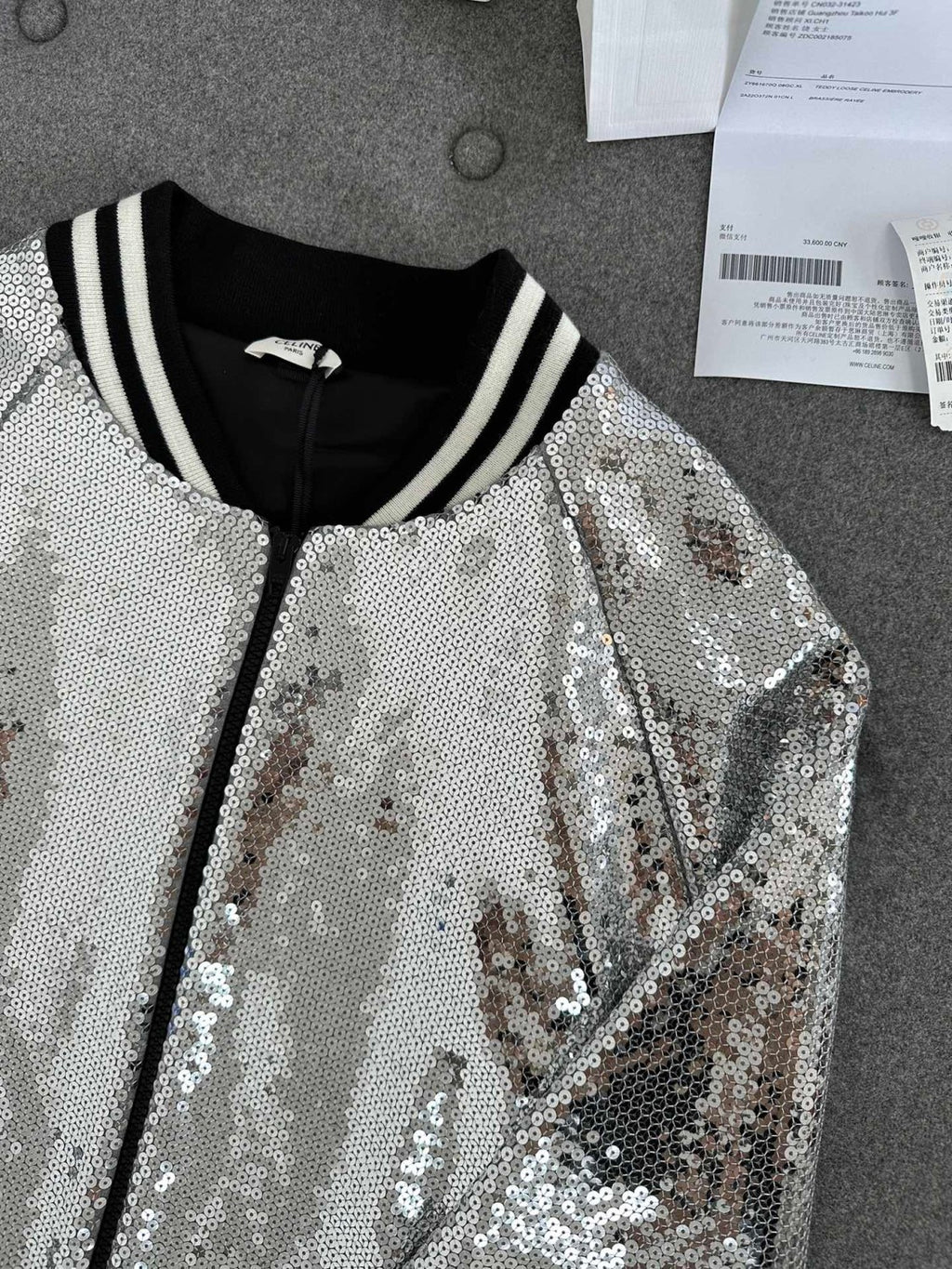 Celine Sequin Bomber Jacket #288699