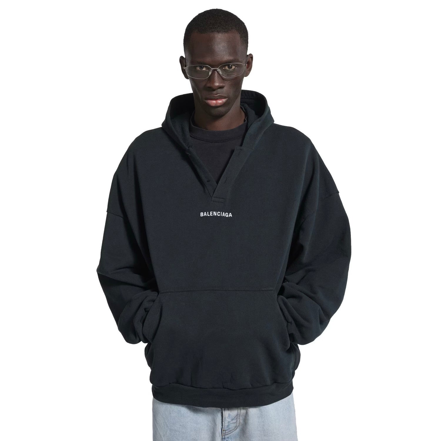 Balenciaga Polo Collar Hooded Sweatshirt #333810