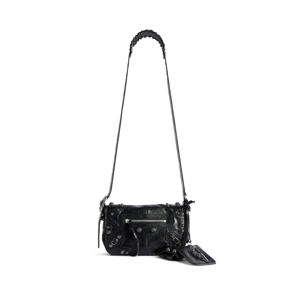 Balenciaga Le Cagole  Men's And Women's Fashion Casual Solid-Color Fine-Grain Lambskin Flap Bag with Adjustable Shoulder Strap Motorcycle Bag Crossbody Bag Bags #78492