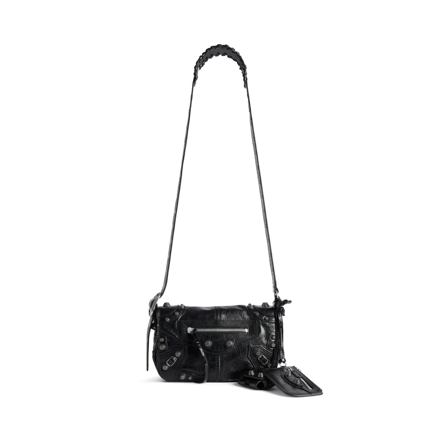 Balenciaga Le Cagole  Men's And Women's Fashion Casual Solid-Color Fine-Grain Lambskin Flap Bag with Adjustable Shoulder Strap Motorcycle Bag Crossbody Bag Bags #78492