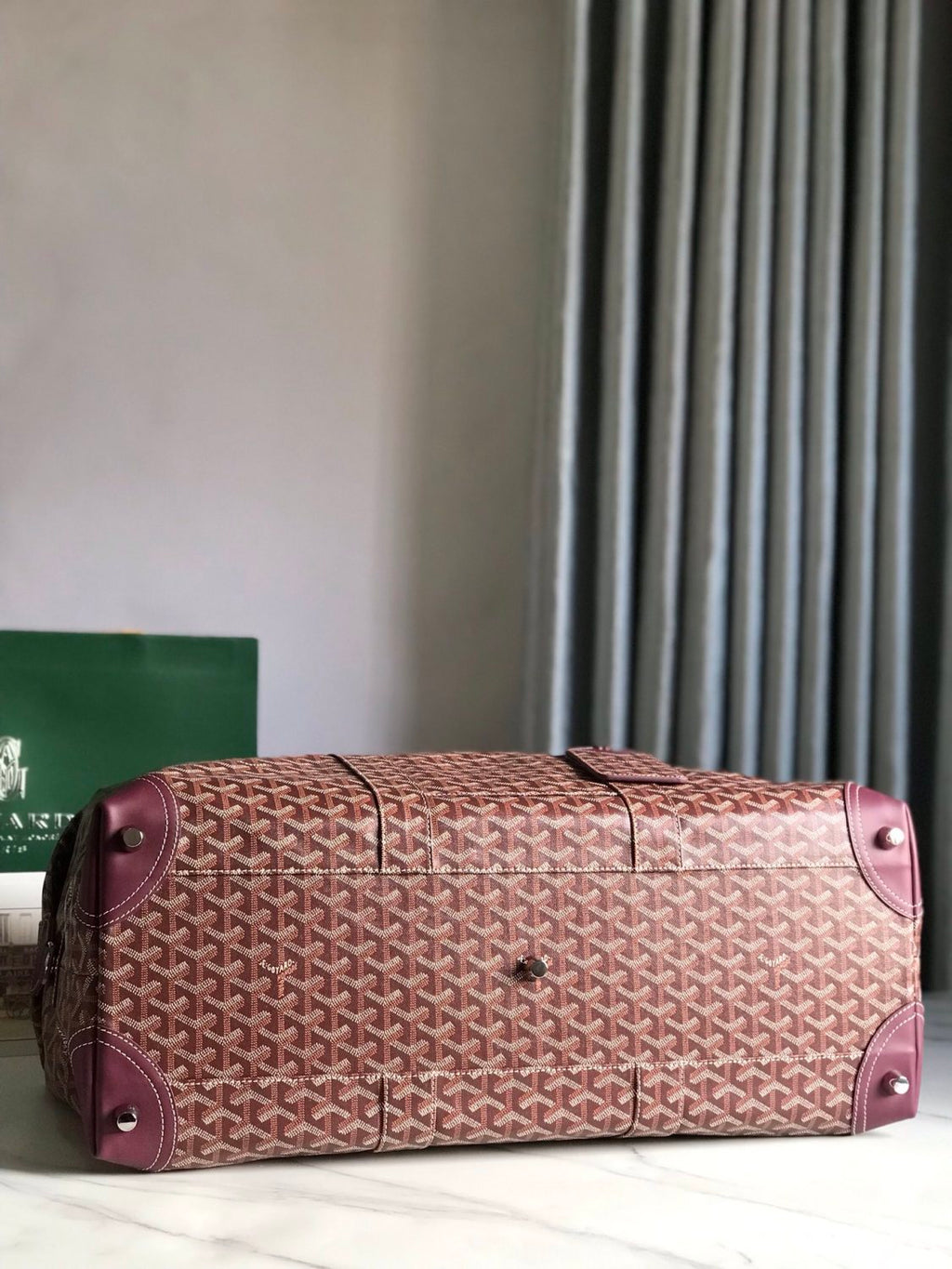 GOYARD Bowling45 Men's And Women's Fashion Classic All-over Print Zipper Closure Canvas Leather Oversized Travel Bag Bags BOWLIN045TY33CL33P #78364