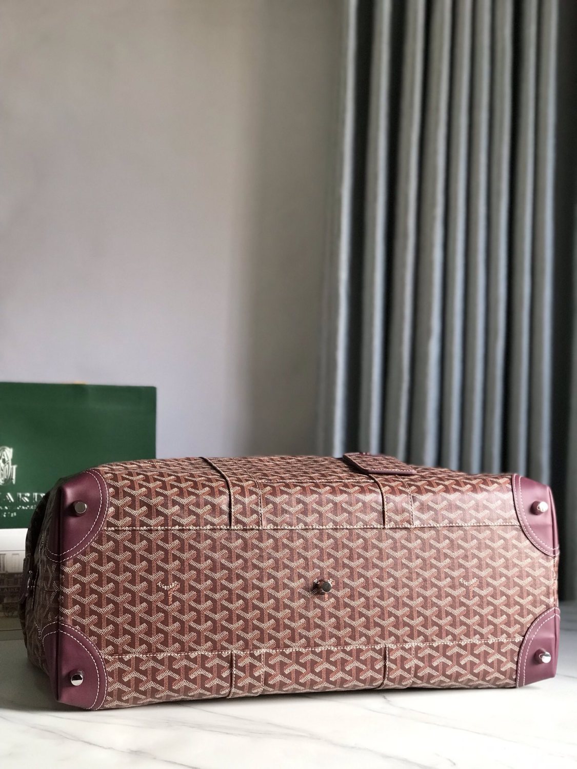 GOYARD Bowling45 Men's And Women's Fashion Classic All-over Print Zipper Closure Canvas Leather Oversized Travel Bag Bags BOWLIN045TY33CL33P #78364