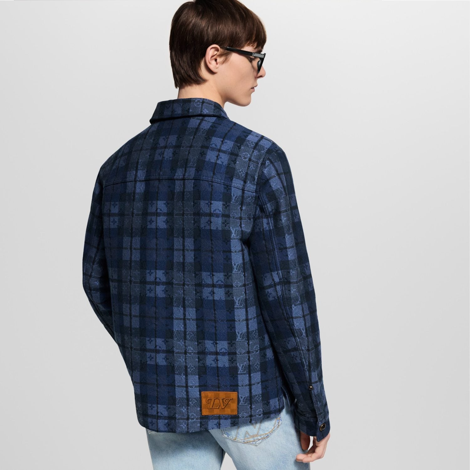 Louis Vuitton Monogram Tartan Denim Overshirt #334103