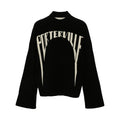 Rick Owens Men's Spring. Fall And Winter Half Turtleneck Letter Jacquard Black Knit Long Sleeve Wool Sweater Ngvp #9438
