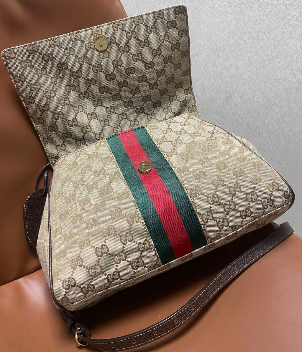 GUCCI Paparazzo Medium Top Handle Bag Leather #383705