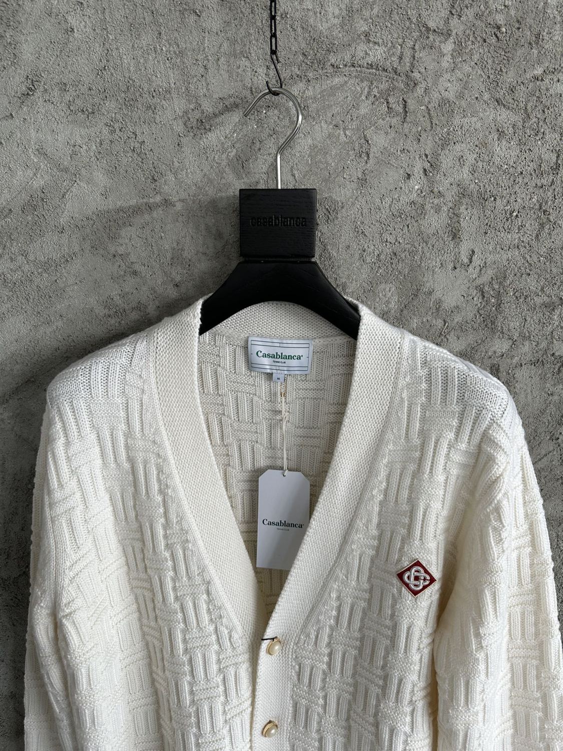 Casablanca Men's Spring And Fall Single Breasted Cozy Cardigan Knit Long Sleeved Sweater #73766