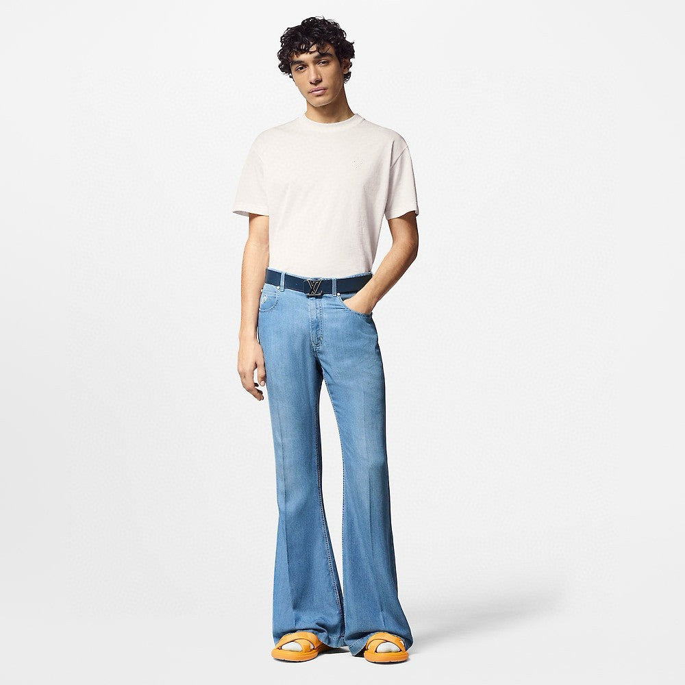 Louis Vuitton Men's Summer Solid Color Letter Logo Round Neck Cotton Short Sleeve T-Shirt #75784