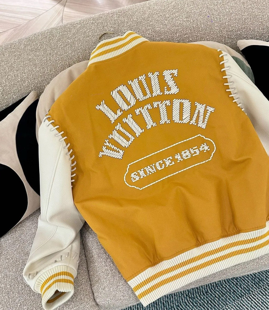 Louis Vuitton Men's Fall And Winter Color Clashing Design Letters Logo Single Breasted Long Sleeved Jacket #72957