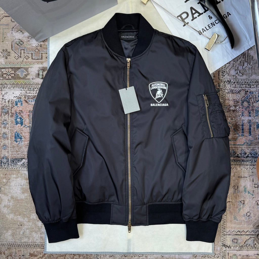 Balenciaga Men's and Women's Spring/Autumn Fashion Casual Nylon Fabric Brand Embroidered Zipper Jacket #78942