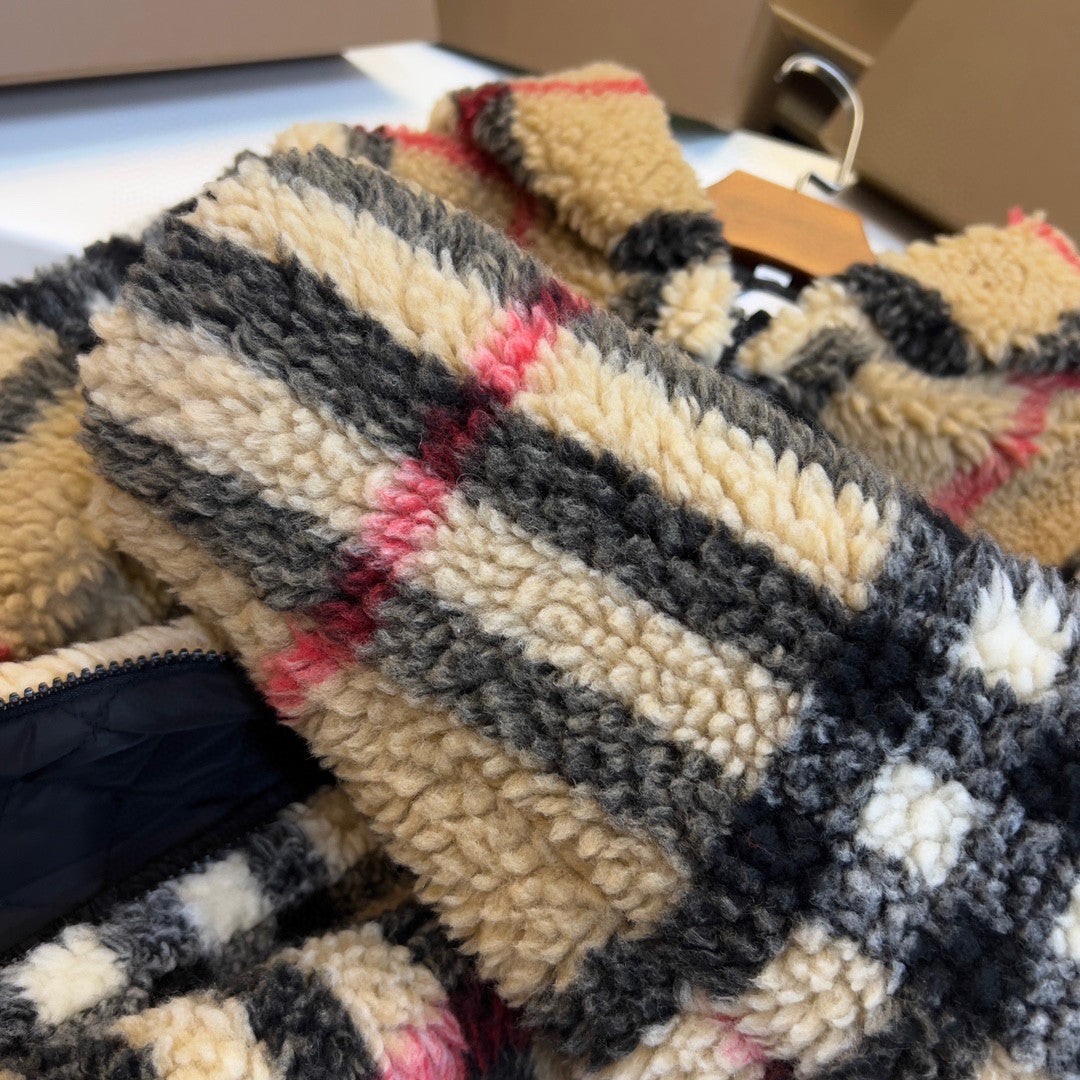 Burberry Check Fleece Hooded Jacket #96751