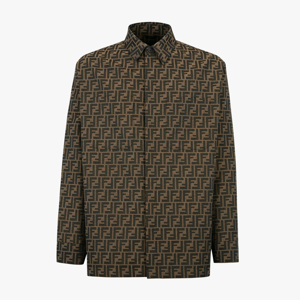 Fendi Men's Autumn Logo Printed Single Breasted Lapel Jacket #97492