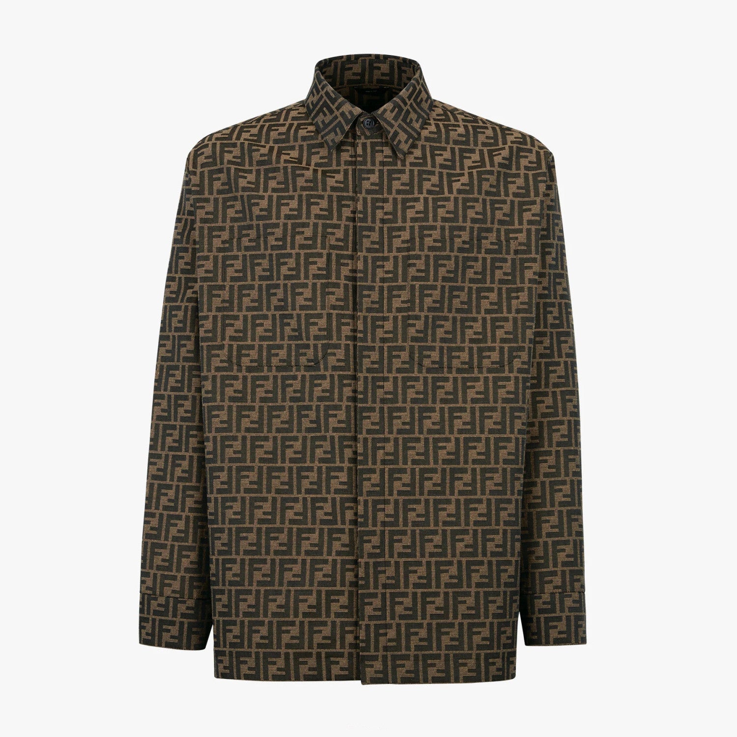 Fendi Men's Autumn Logo Printed Single Breasted Lapel Jacket #97492