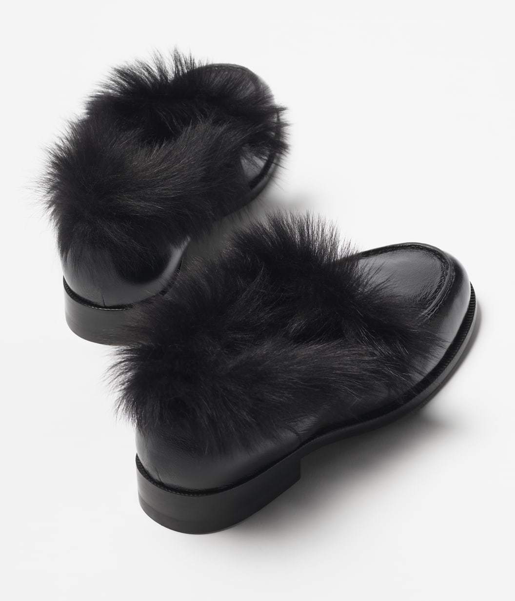Chanel Women's Flat Loafers Suede Glossy Pleated Lambskin And Double-Sided Shearling Lambskin #333067