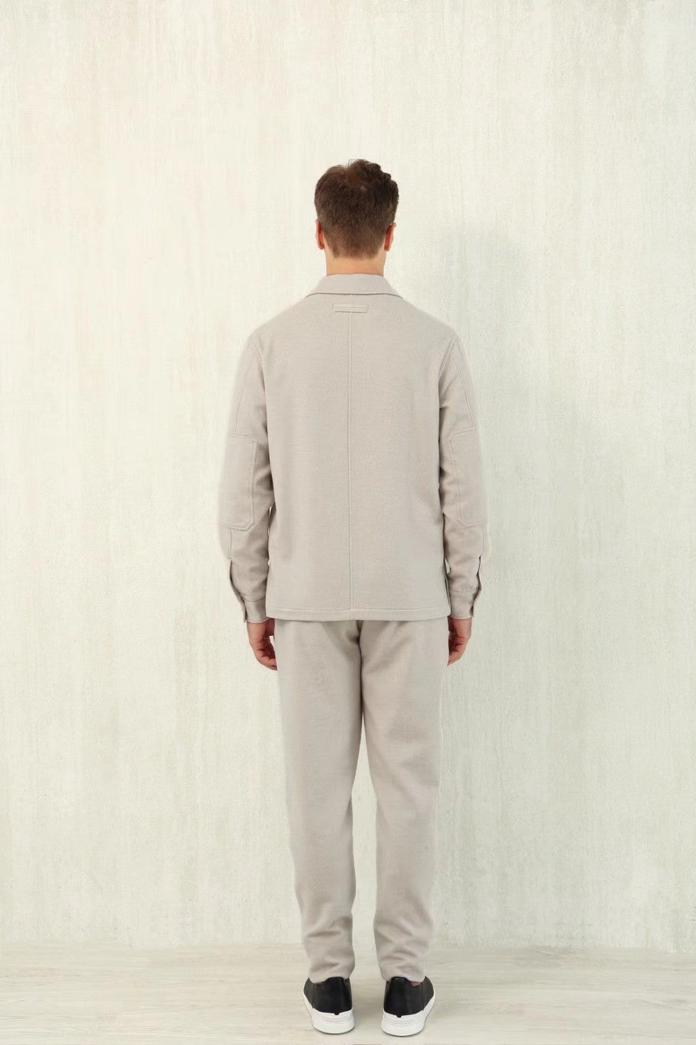 Ermenegildo Zegna Men's Fall/Winter Wool Blend Solid Color Mid-Rise Casual Straight-Leg Drawstring Sweatpants Ngvp #2517