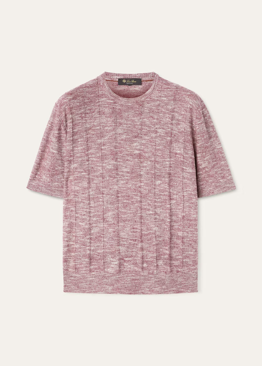 Loro Piana Men's Spring And Autumn Tori Round Neck Casual Linen Silk Knit Short Sleeve Top T-Shirt Ngvp #1774