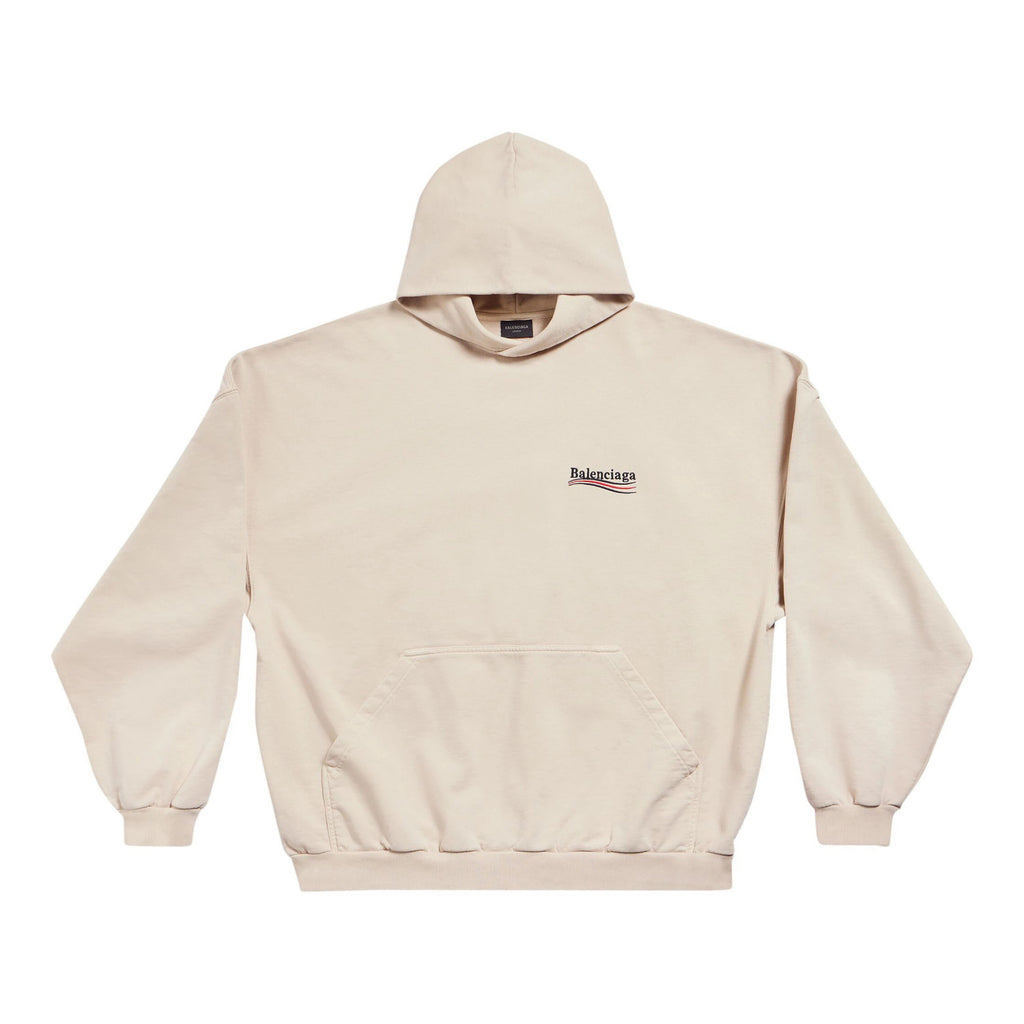 Balenciaga Men's And Women's Spring And Fall Embroidered Letters Logo Solid Color Cotton Hooded Sweatshirt #73374