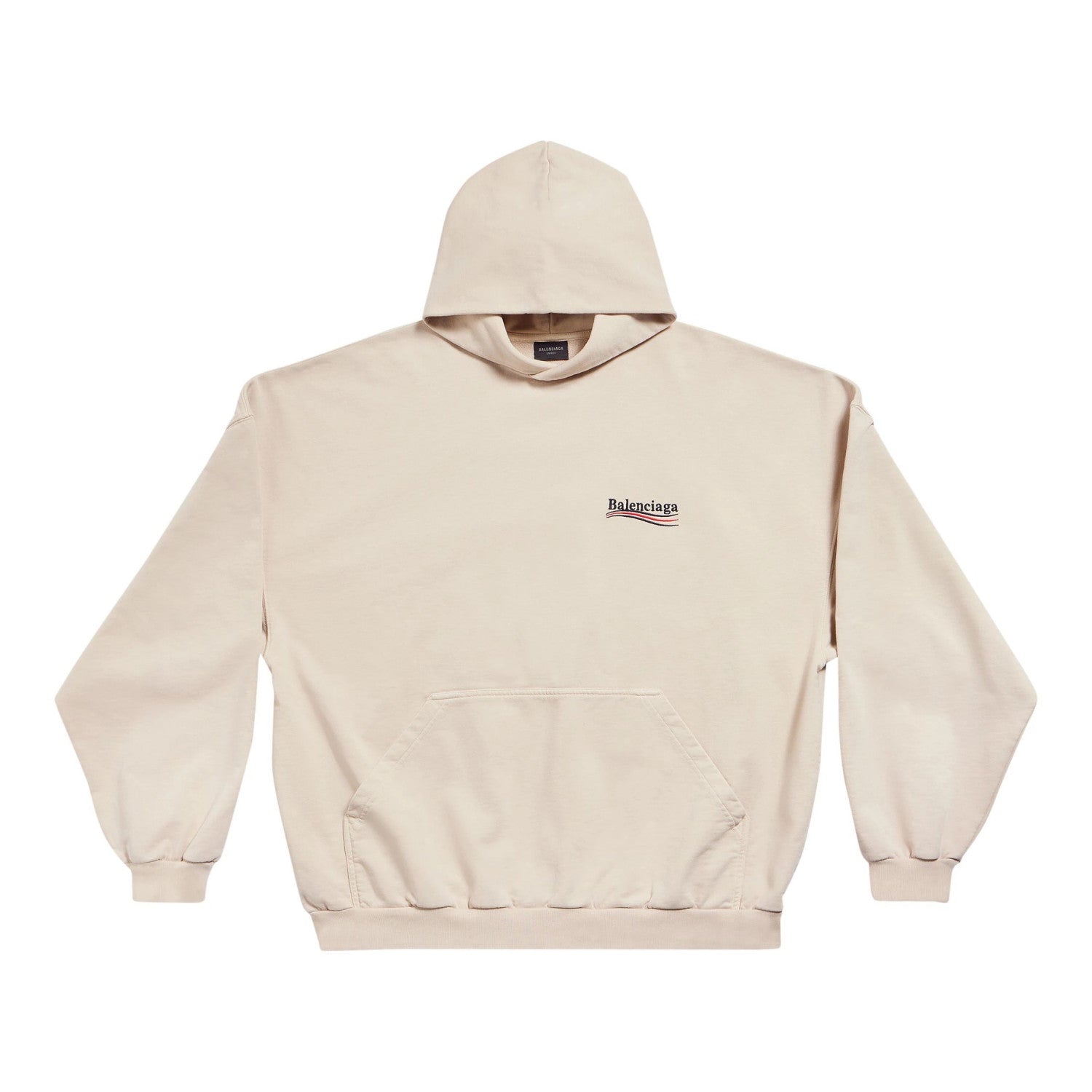 Balenciaga Men's And Women's Spring And Fall Embroidered Letters Logo Solid Color Cotton Hooded Sweatshirt #73374