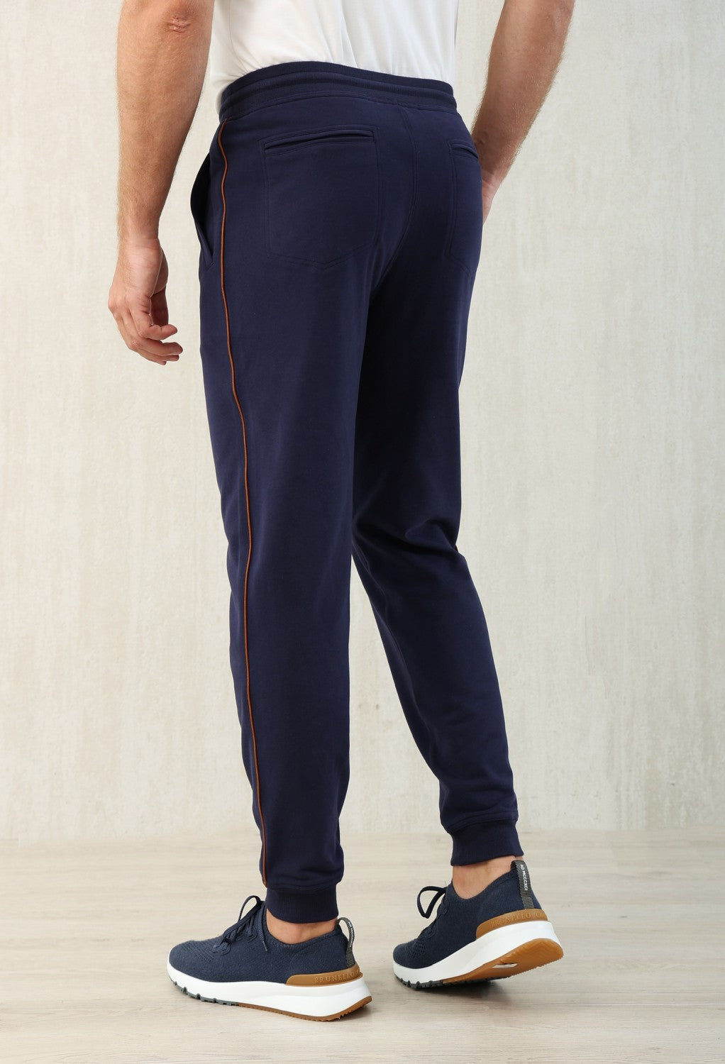 Brunello Cucinelli Men's Lace-up Sweatpants Four Seasons Solid Color Cotton Casual Drawstring Trousers Pants Ngvp #1767