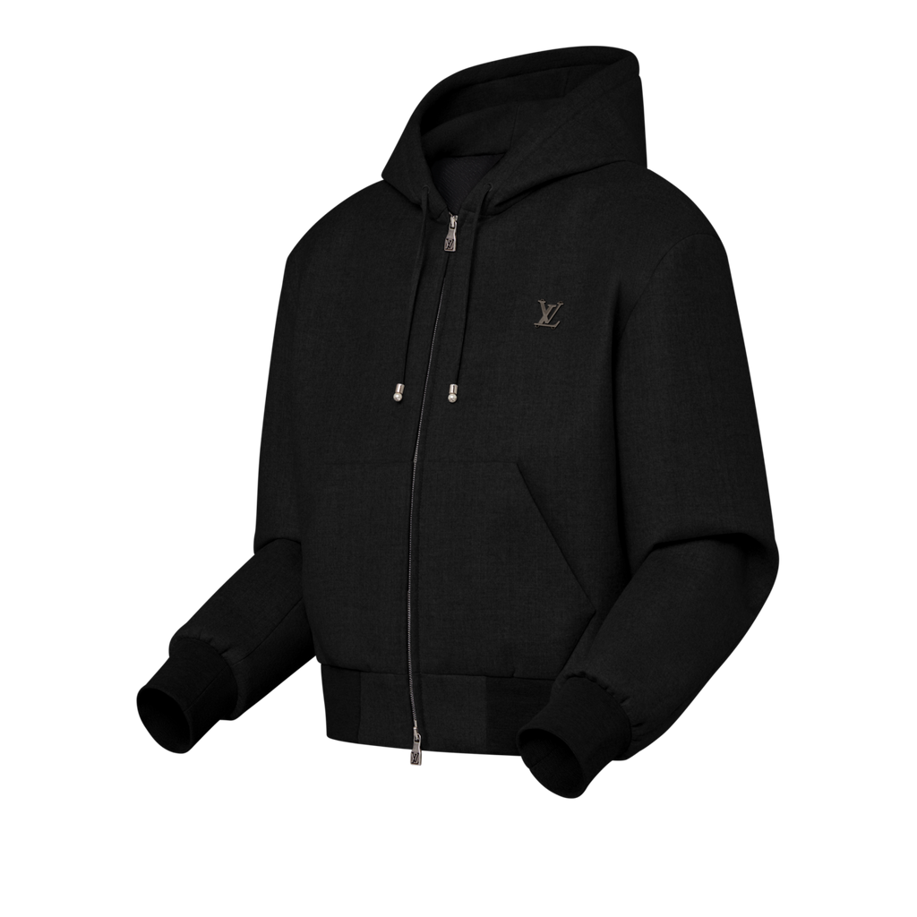 Louis Vuitton Tailored Technical Wool Hooded Blouson #334039