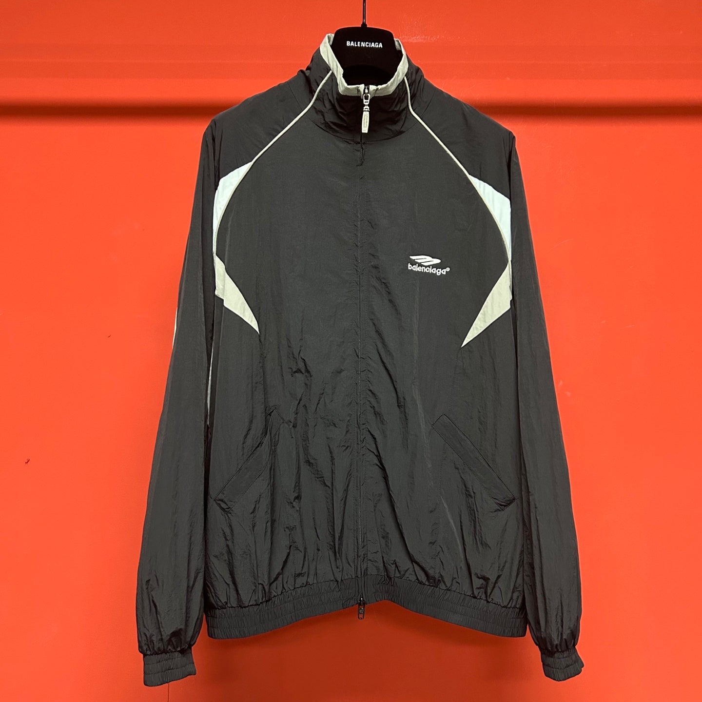 Balenciaga Men's Spring/Autumn Solid Color Zipper Long Sleeve Sports Jacket and Casual Sports Pants Set Suit #77897