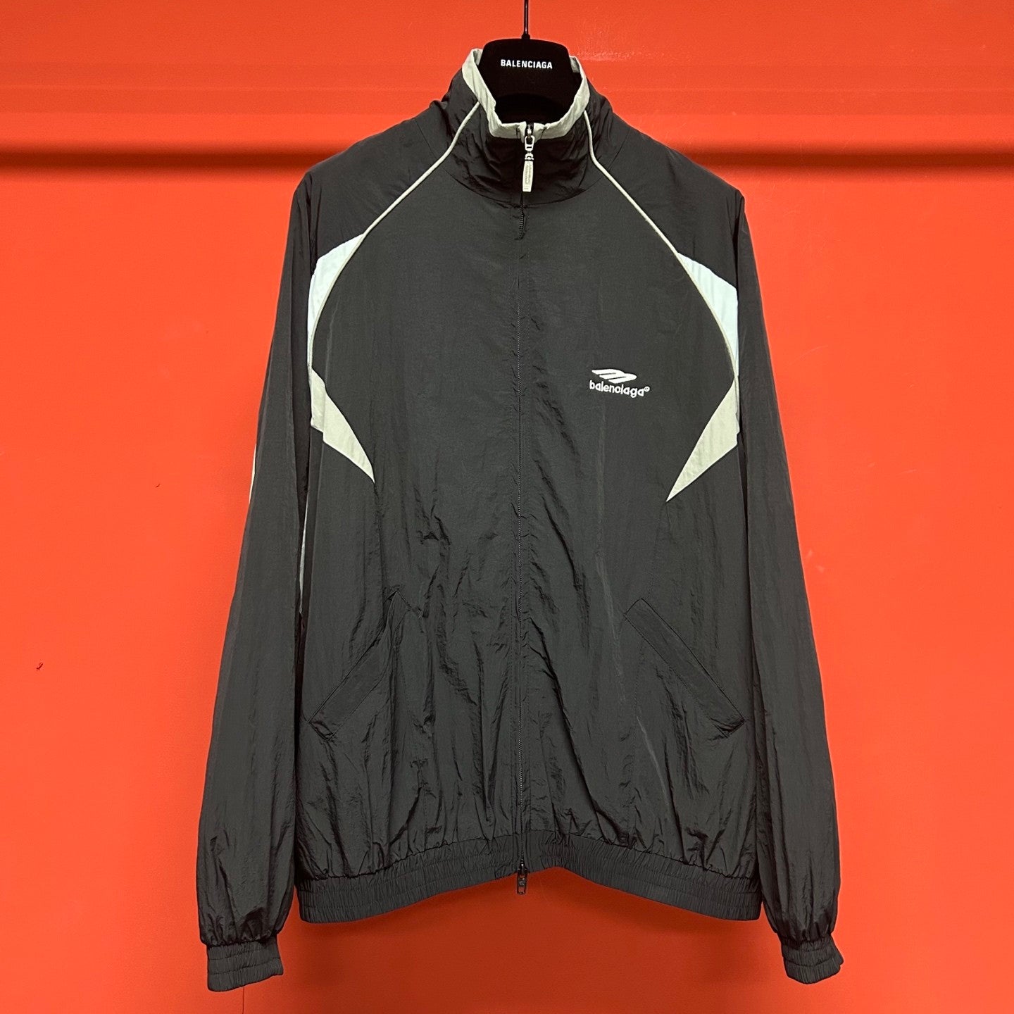 Balenciaga Men's Spring/Autumn Solid Color Zipper Long Sleeve Sports Jacket and Casual Sports Pants Set Suit #77897