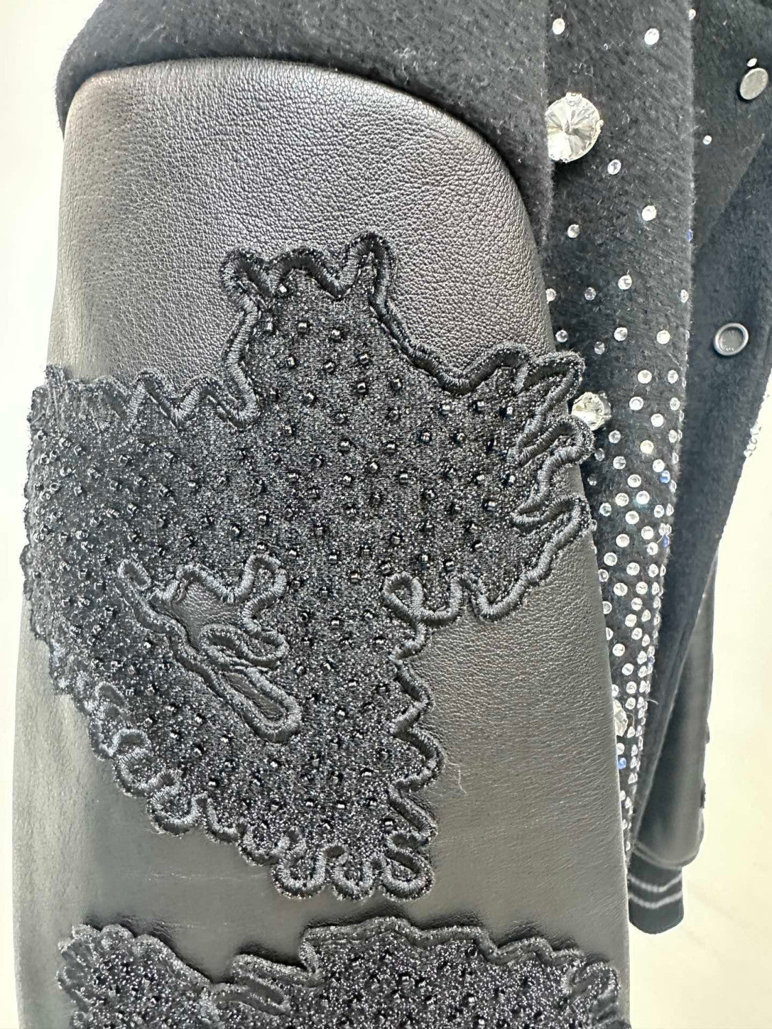 Louis Vuitton Rhinestone Lapel Button Down Jacket #96595