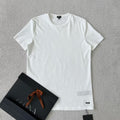 Ermenegildo Zegna Men's Summer Solid Color Cotton Crew Neck Short Sleeve T-Shirt - Breathable & Casual Summer Wear #75691