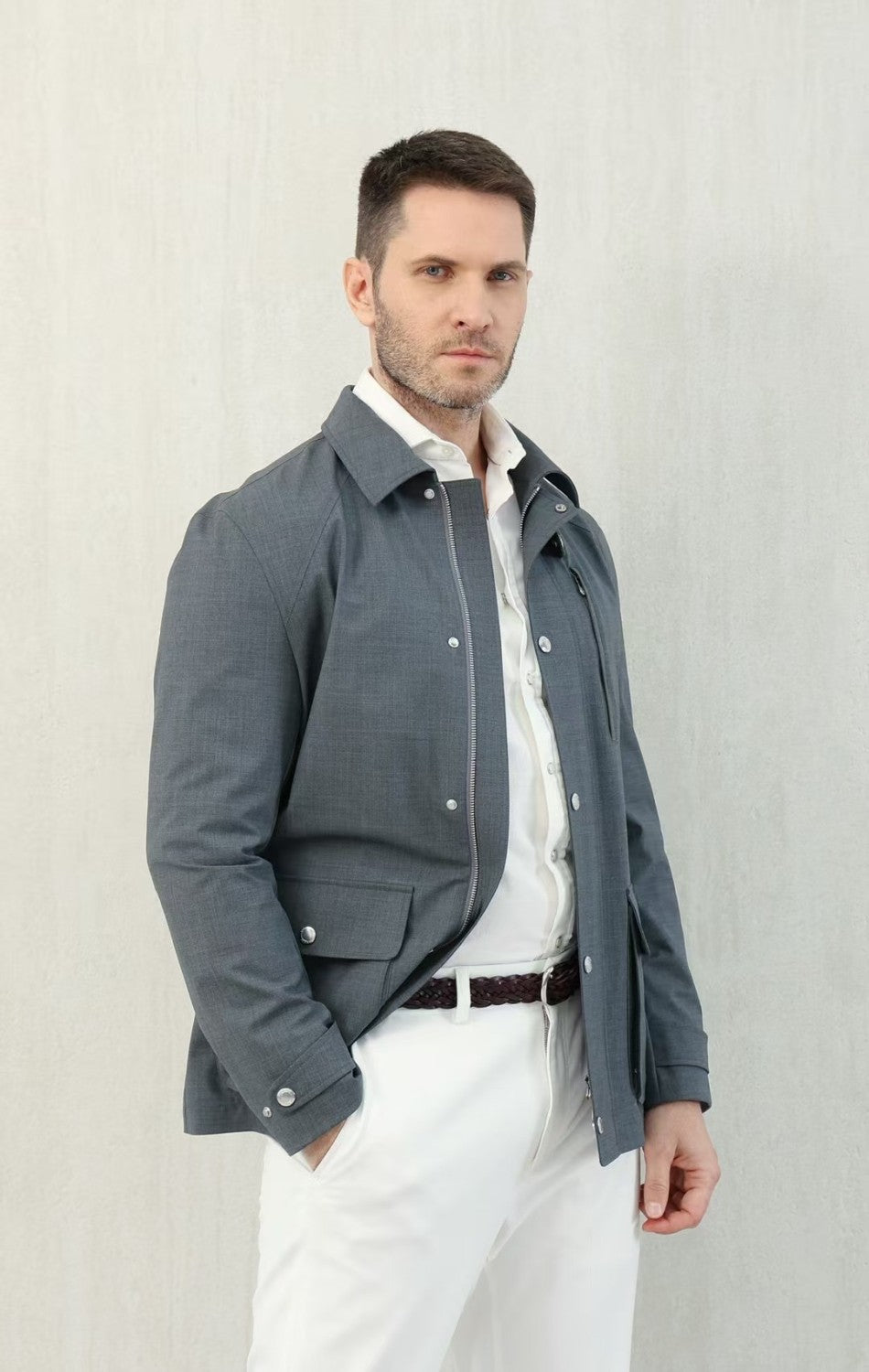 Brunello Cucinelli Men's Spring And Summer Fashion Shoulder Insert Sleeve Military Jacket Light And Comfortable Temperament Jacket Coat Ngvp #9961