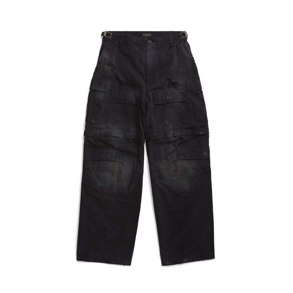 Balenciaga Men's Large Cargo Pants In Light Grey Ngvp #6428