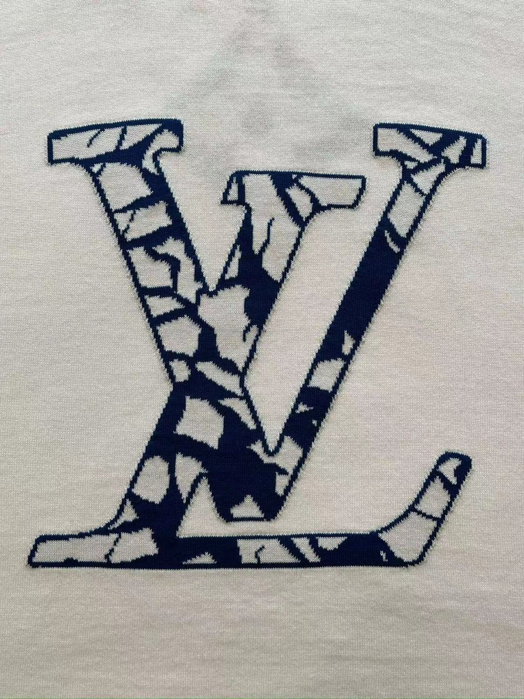 Louis Vuitton Men's Summer Logo Letter Print White Cotton Short Sleeve Fitted Straight T-Shirt #97965