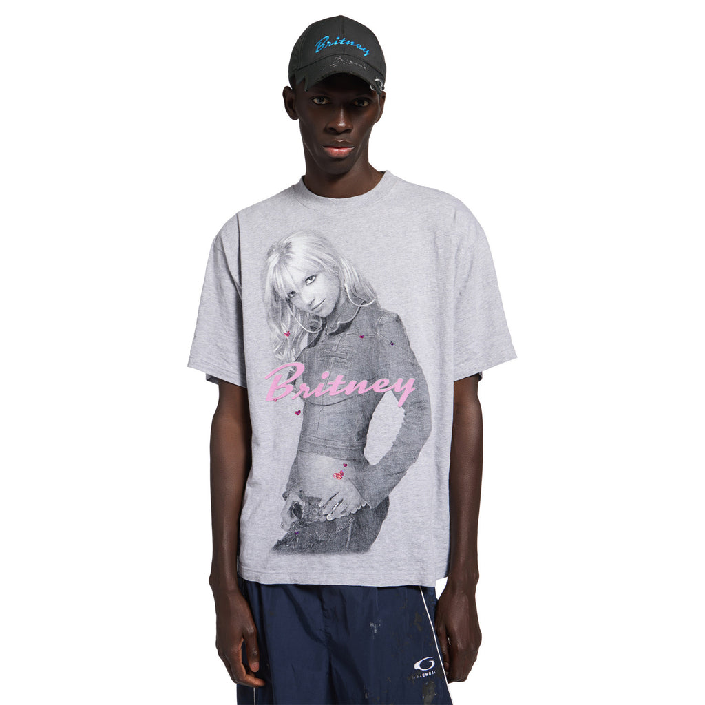 Balenciaga Music | Britney Spears Series Medium Fit T-shirt Men's And Women's Portrait Print Short Sleeve Loose Drop Shoulder Silhouette Small Neckline T-shirt #81382