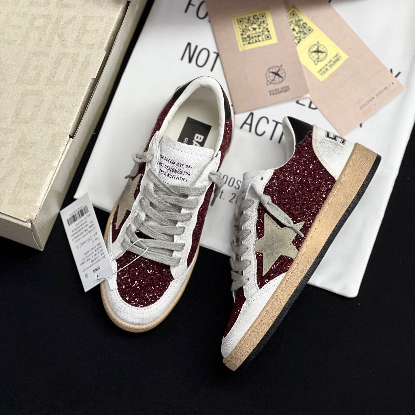 Golden Goose Women's Solid Color Retro Old Dirty Shoes Low Top Lace Up Sneakers #76319