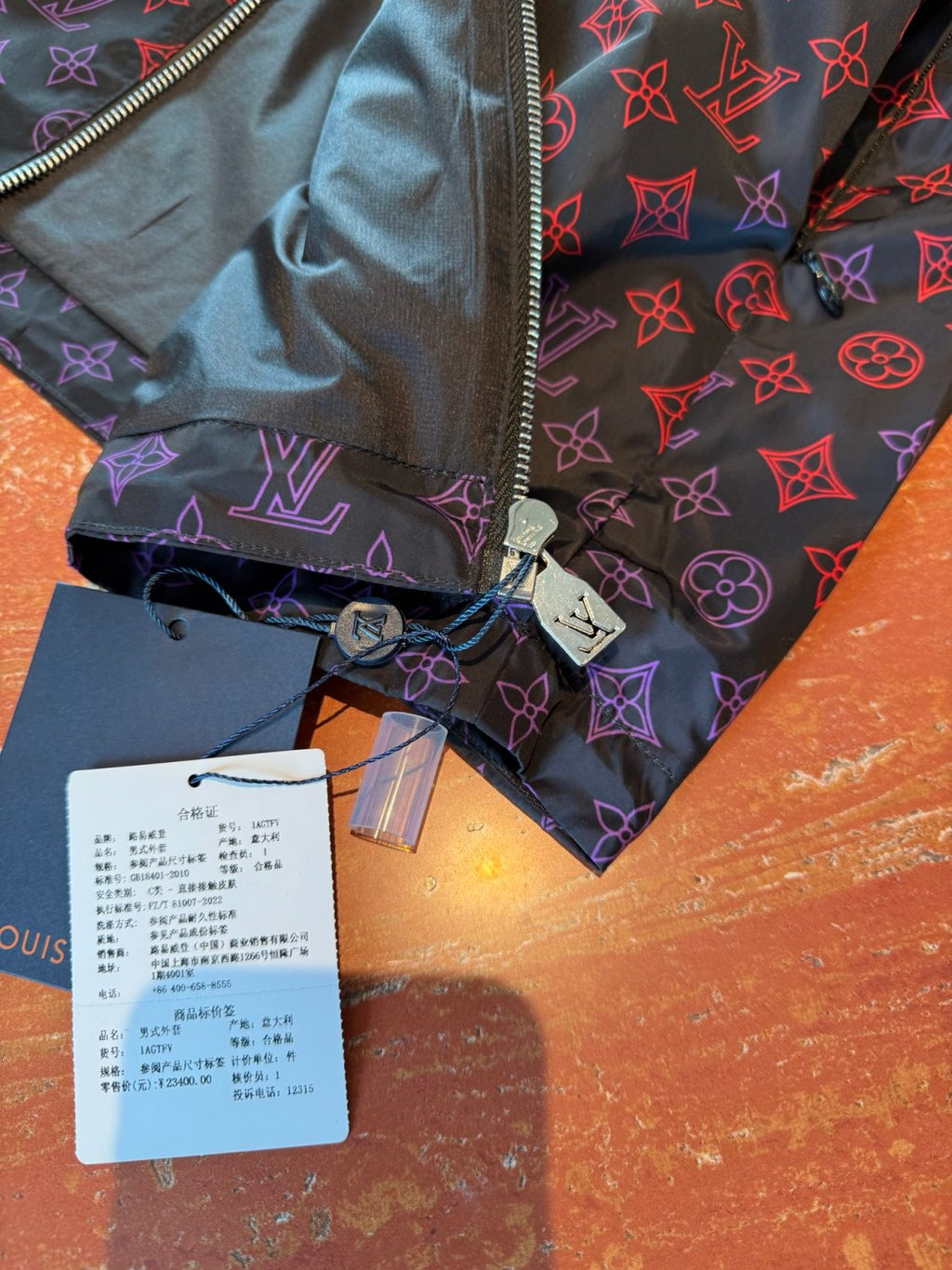 Louis Vuitton Men's And Women's Spring And Summer Gradient Rainbow Letters Printed Sunscreen Hooded Zipper Long Sleeved Jacket #76558