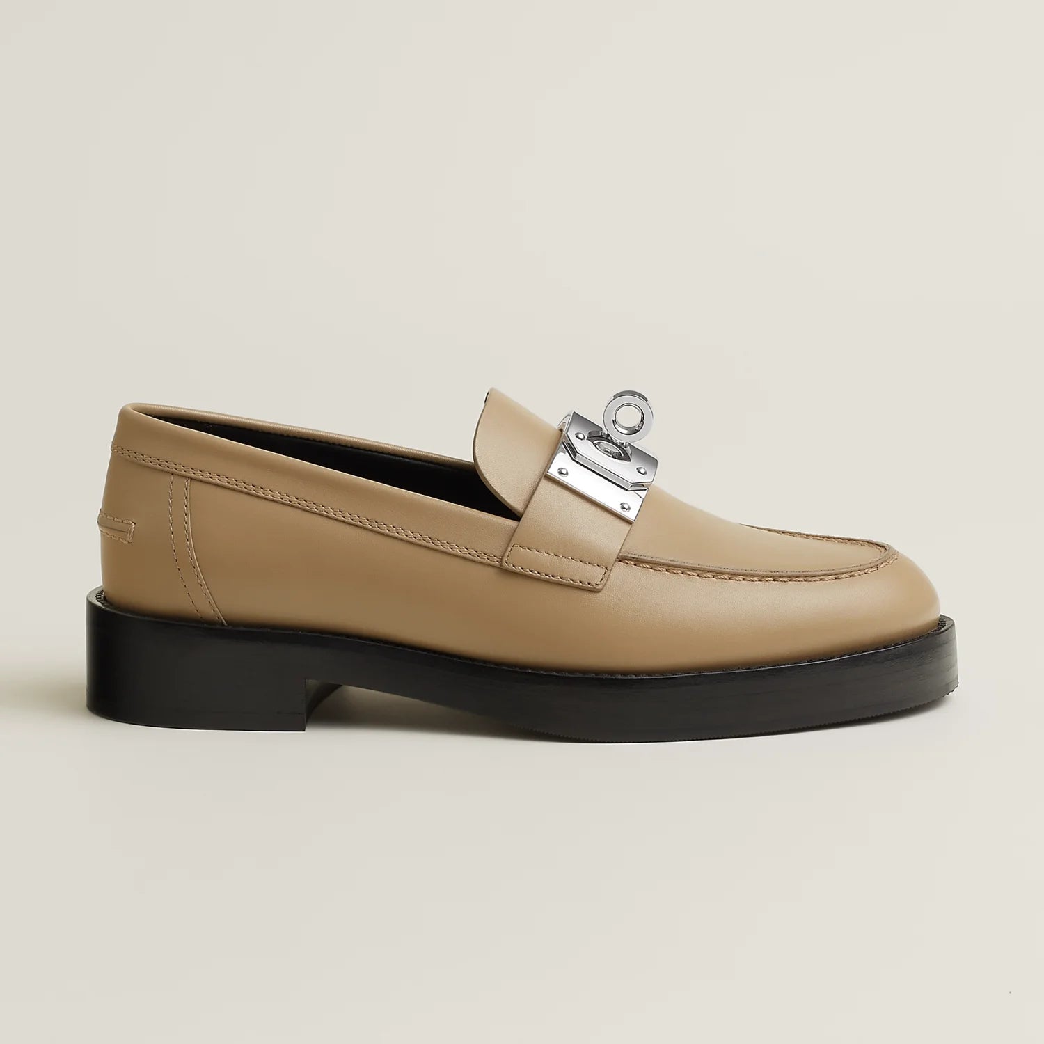 Hermes Hot loafer Beige #334035